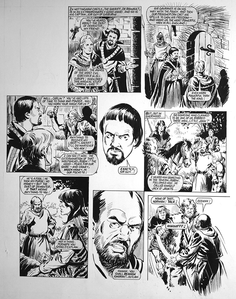 Robin of Sherwood: Sorcery (TWO pages) (Originals) art by Phil Gascoine Art at The Illustration Art Gallery