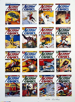 FIVE PUBLISHER'S PROOF PAGES: Photo-Journal Guide to Comic Books - Action Comics 1 - 107 (Signed) (Limited Edition)