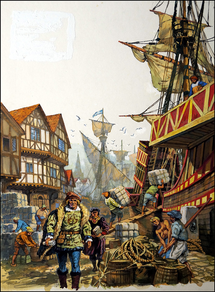 King Edward IV in Exile (Original) art by Harry Green at The Illustration Art Gallery