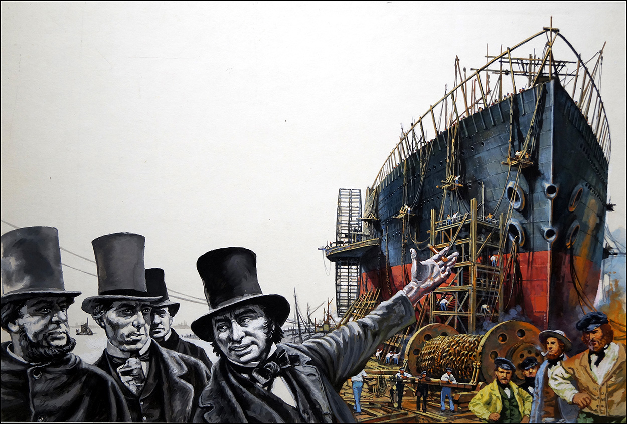Building the Great Eastern (Original) art by Harry Green Art at The Illustration Art Gallery