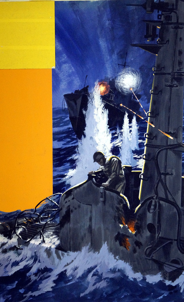 The Sacrifice of Commander Howard W Gilmore (Original) art by Sea (Wilf Hardy) at The Illustration Art Gallery