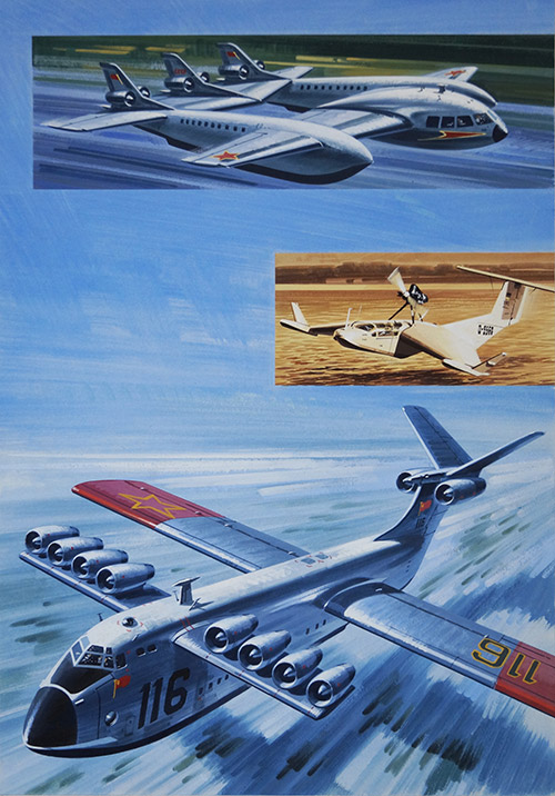 Floating Planes and Flying Boats (Original) by Air (Wilf Hardy) at The Illustration Art Gallery
