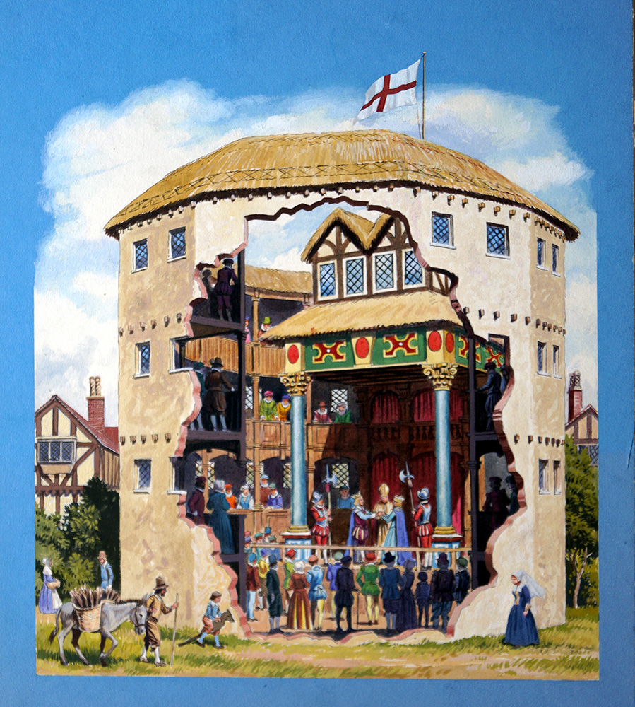 The Original Globe Theatre (Original) art by Donald Hartley at The Illustration Art Gallery