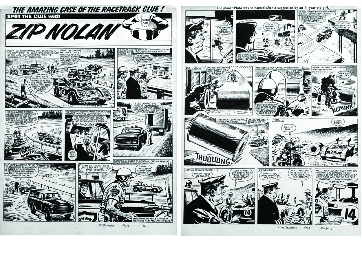Zip Nolan: Racetrack (TWO page episode) (Originals) art by Alex Henderson Art at The Illustration Art Gallery