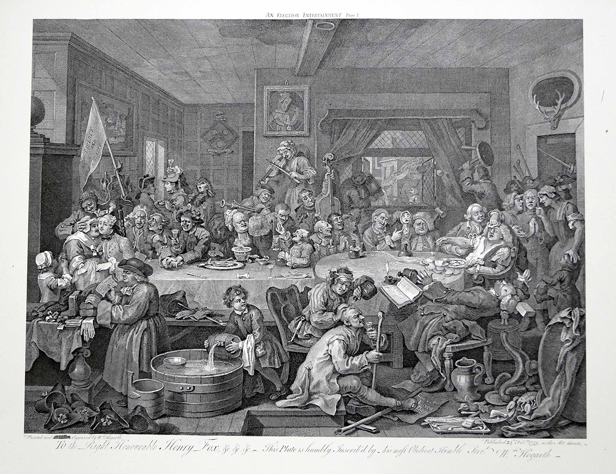 An Election Entertainment (Print) art by William Hogarth at The Illustration Art Gallery