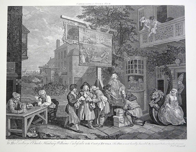 Canvassing for Votes (Print) by William Hogarth Art at The Illustration Art Gallery