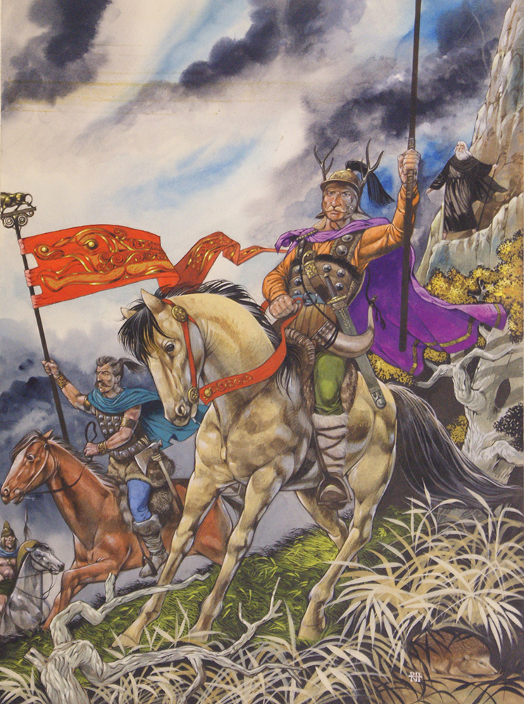 Mounted Warriors (Original) (Signed) art by Richard Hook Art at The Illustration Art Gallery