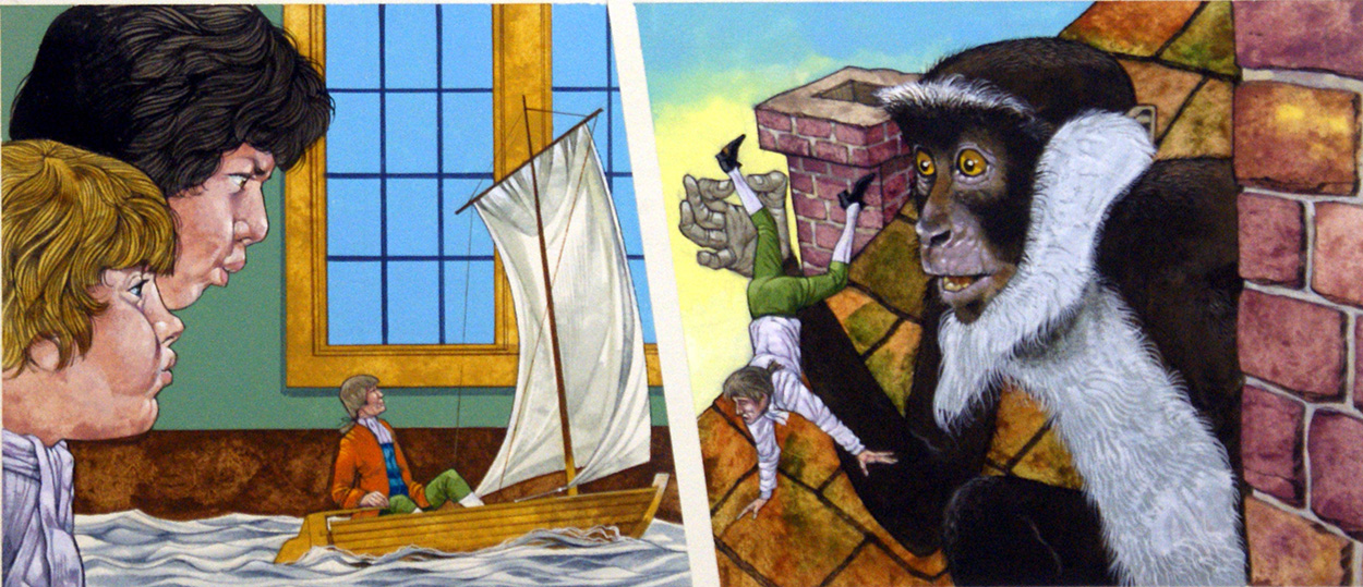 Gulliver's Travels: Voyage to Brobdingnag - Sailing (Original) art by Gulliver's Travels (Hook) at The Illustration Art Gallery