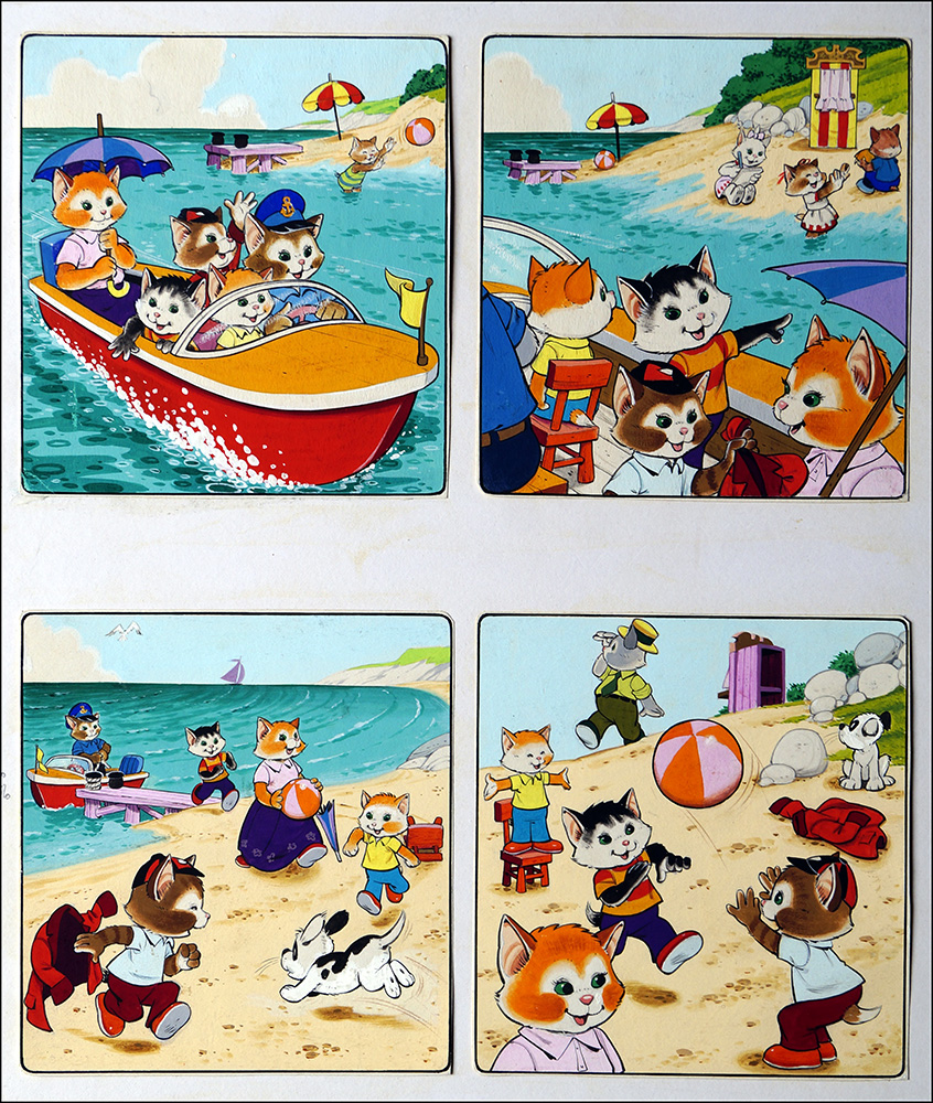 Num Num - On Holiday (TWO pages) (Originals) art by Num Num (Gordon Hutchings) Art at The Illustration Art Gallery