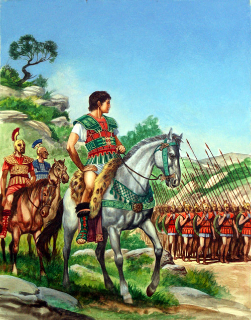 Alexander with his Army on the March (Original) by Peter Jackson at The Illustration Art Gallery