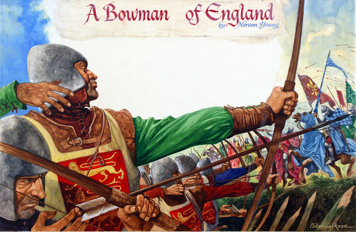 Bowmen of England (Original) (Signed) art by British History (Peter Jackson) at The Illustration Art Gallery