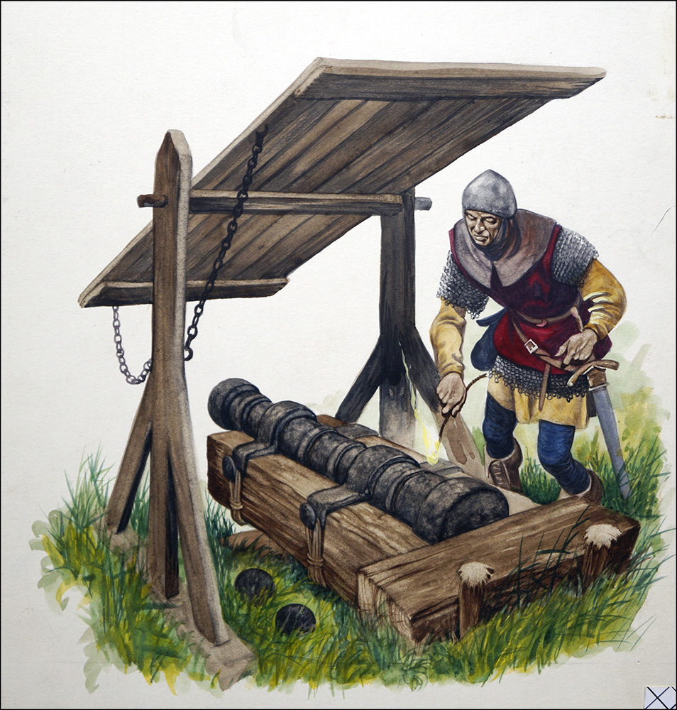 Early Cannon (Original) art by British History (Peter Jackson) at The Illustration Art Gallery