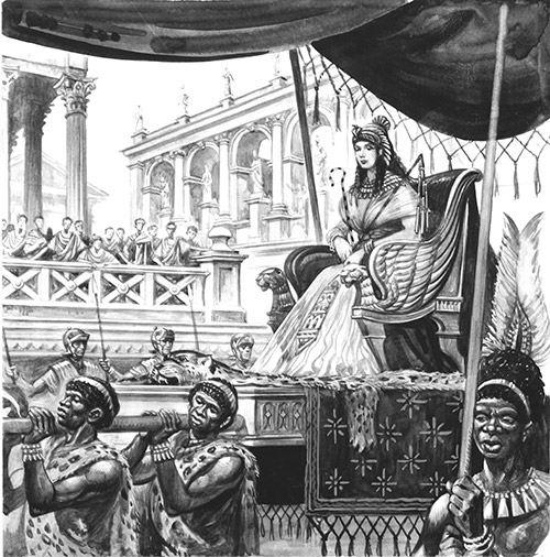 The Arrival Of The Queen Of Egypt (Original) by Peter Jackson at The Illustration Art Gallery