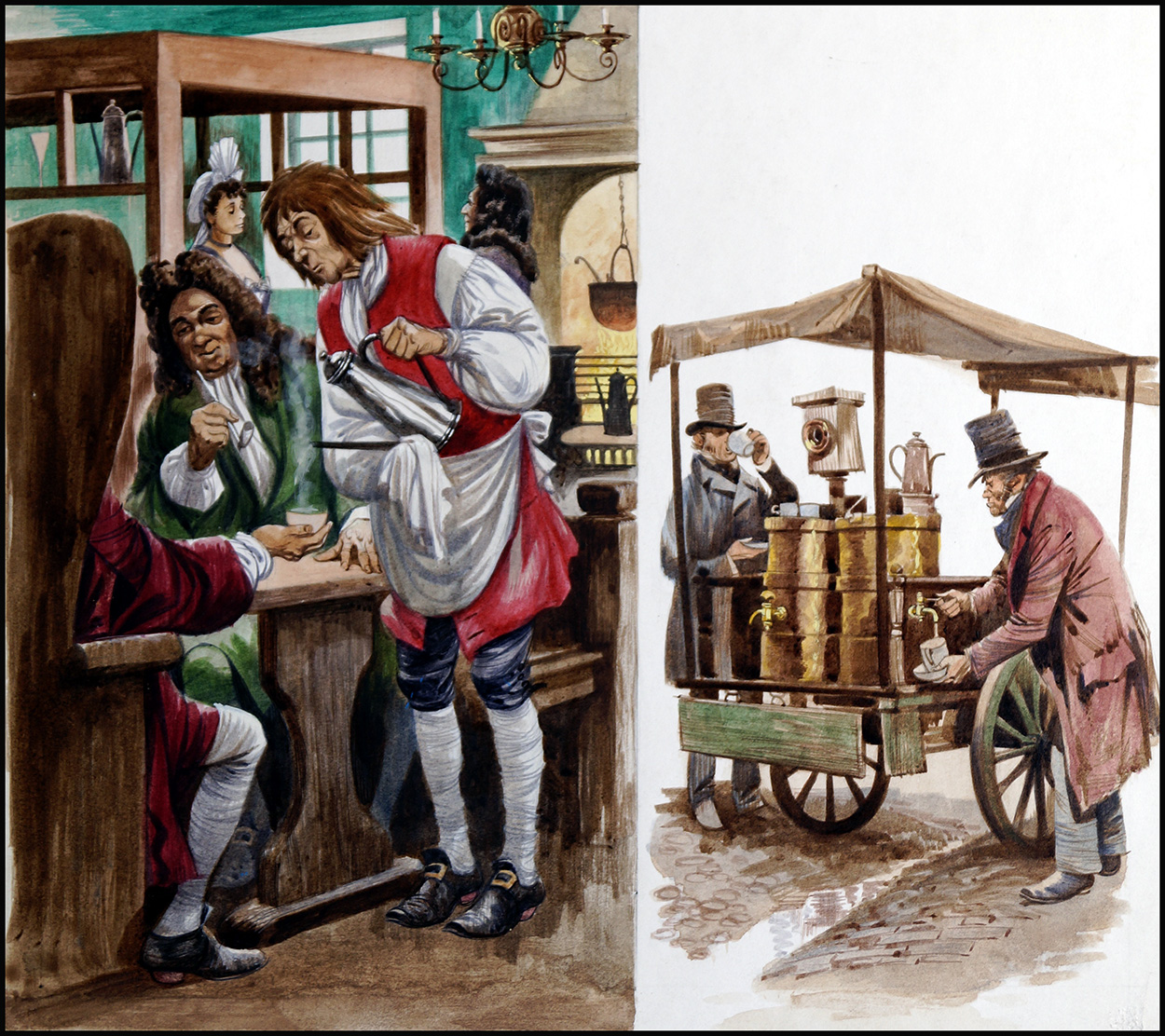 The Craze For Coffee (Original) art by British History (Peter Jackson) at The Illustration Art Gallery