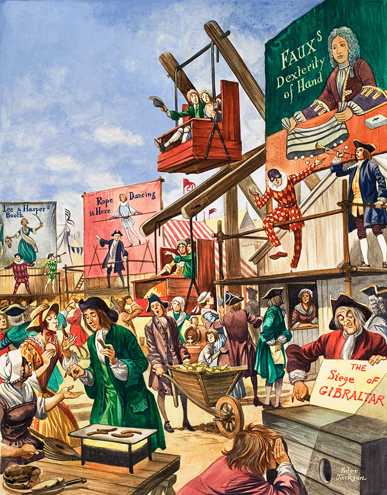 The Bartholomew Fair (Original) (Signed) art by British History (Peter Jackson) at The Illustration Art Gallery