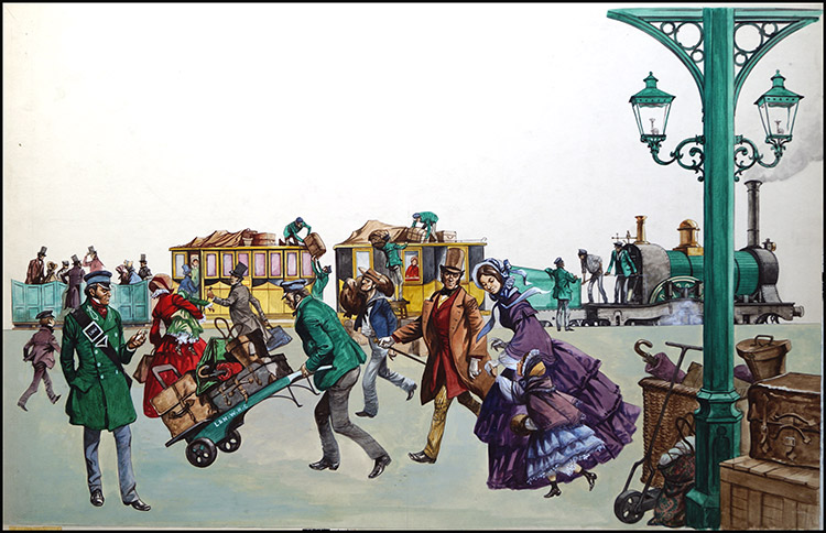 The Romance of the Rails (Original) by British History (Peter Jackson) at The Illustration Art Gallery
