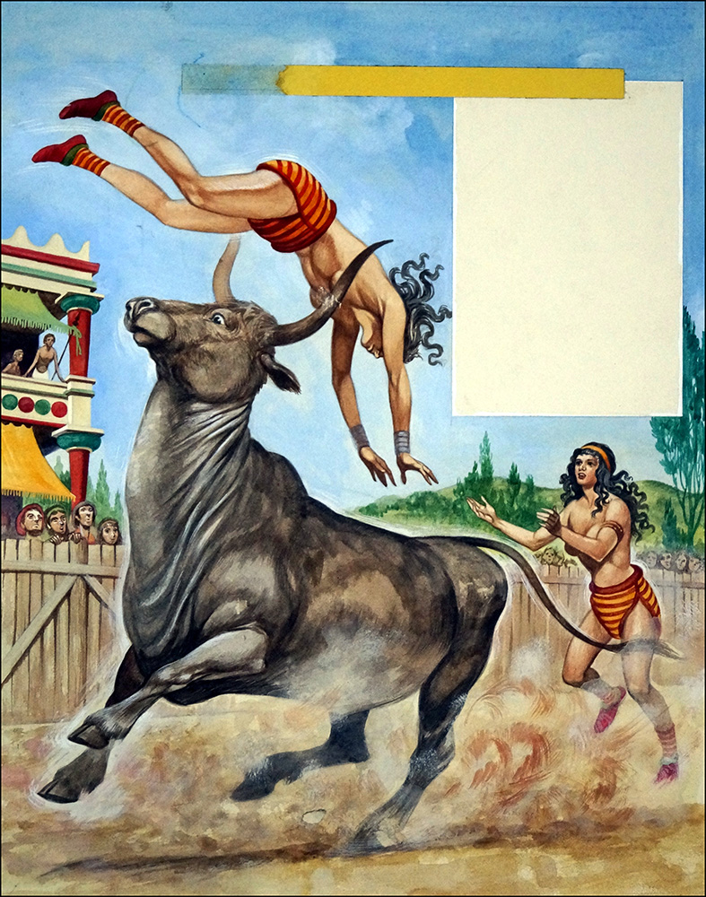 Minoan Bull Leaping (Original) art by Peter Jackson at The Illustration Art Gallery