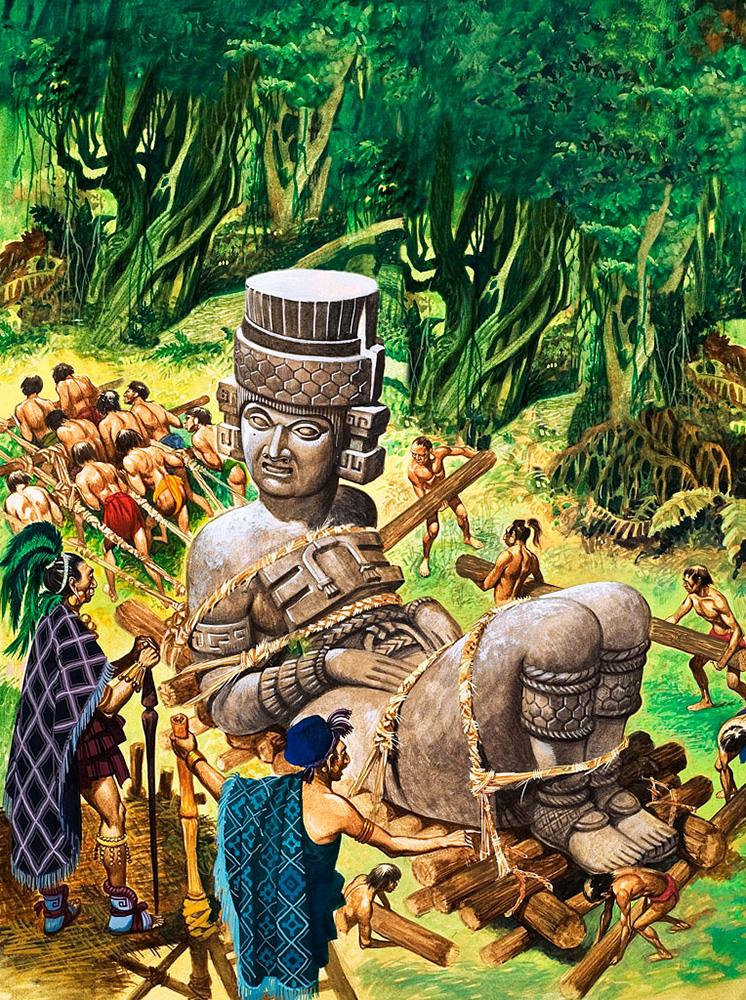 Mayans - The First American Indians (Original) art by Peter Jackson at The Illustration Art Gallery