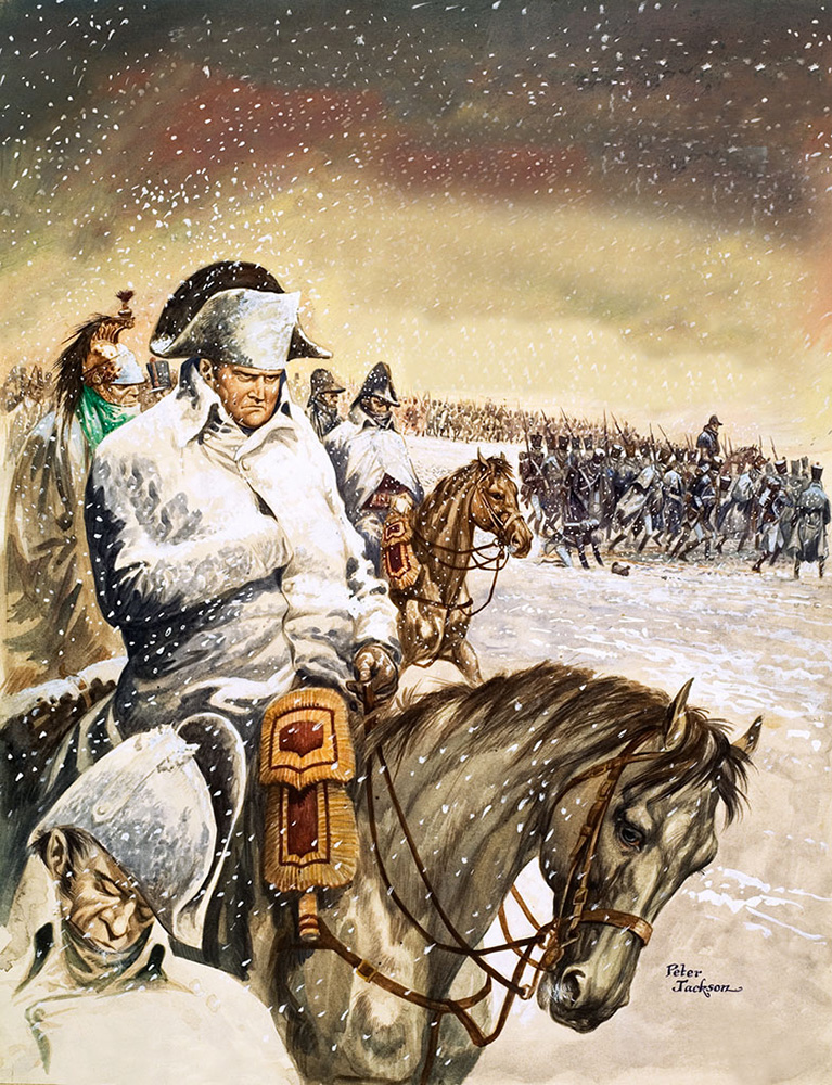 Napoleon's Retreat from Moscow (Original) (Signed) art by Peter Jackson at The Illustration Art Gallery
