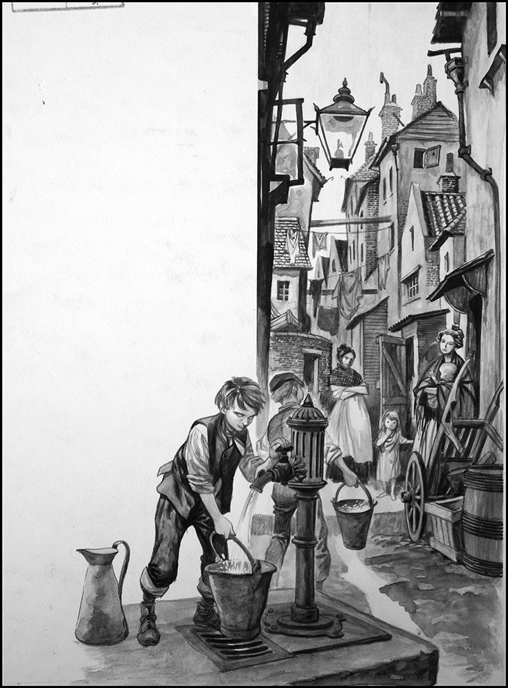 Victorian Poverty (Original) art by British History (Peter Jackson) at The Illustration Art Gallery