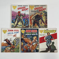 John Steel in Super Detective Picture Library #181, #183, #185, #187 & #188 by Comics & Magazines at The Illustration Art Gallery