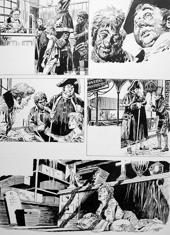 Oliver Twist - Sold To An Undertaker (Original) art by Charles Dickens (Lacey) at The Illustration Art Gallery