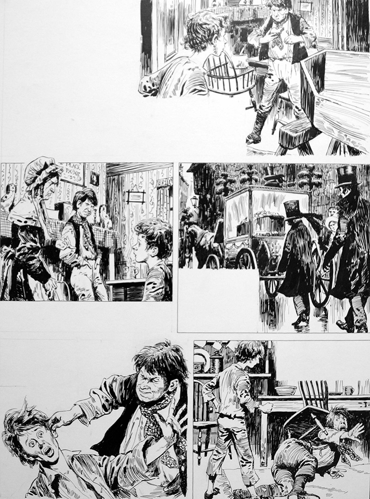 Oliver Twist - Oliver Turns Violent (Original) art by Charles Dickens (Lacey) at The Illustration Art Gallery