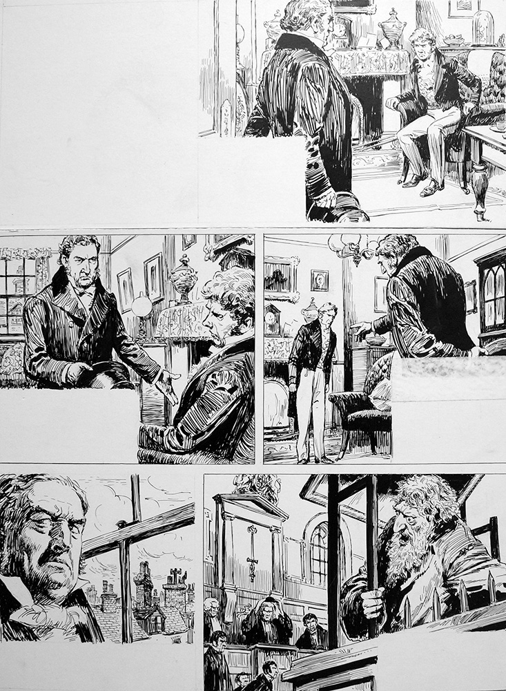 Oliver Twist - Fagin In The Dock (Original) art by Charles Dickens (Lacey) at The Illustration Art Gallery