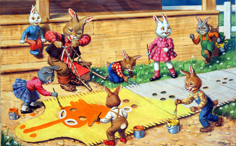 Brer Rabbit and Friends (Original) (Signed) by Virginio Livraghi Art at The Illustration Art Gallery