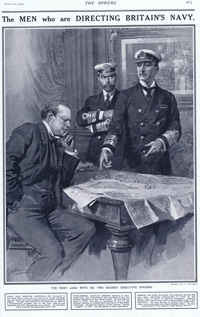 The Men who are Directing Britain's Navy  (original cover page The Sphere 1914) (Print)