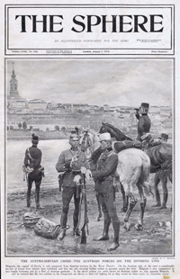 The Austro-Servian Crisis 1914  (original cover page The Sphere 1914) (Print)