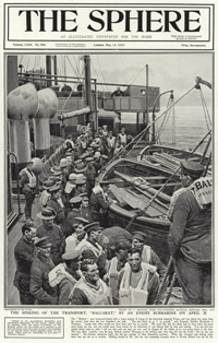 The Sinking of 'Ballarat' 1917  (original cover page The Sphere 1917) (Print)