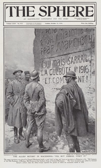 The Allies in Macedonia  (original cover page from The Sphere 1918) (Print)