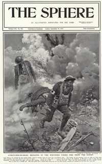 Stretcher Bearers at the Front 1917 (original cover page The Sphere 1917) (Print)