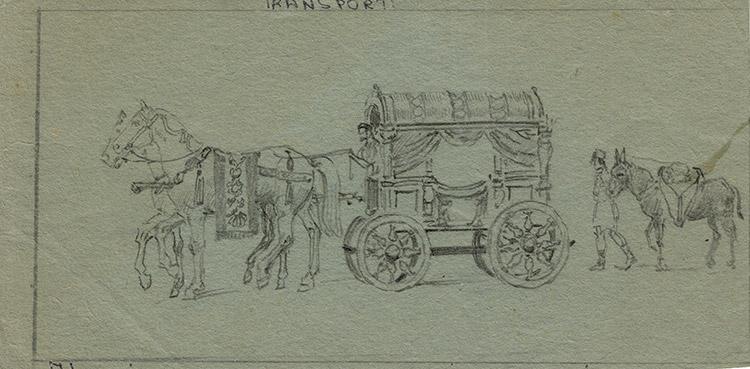 Transport Sketch (Original) by Fortunino Matania at The Illustration Art Gallery