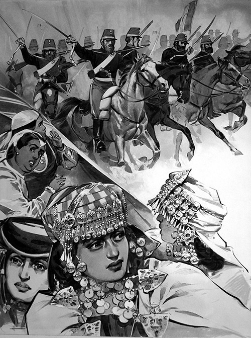 Algeria Invasion (TWO pages) (Originals) by Angus McBride at The Illustration Art Gallery