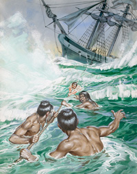 Maoris to the Rescue (Original) (Signed)