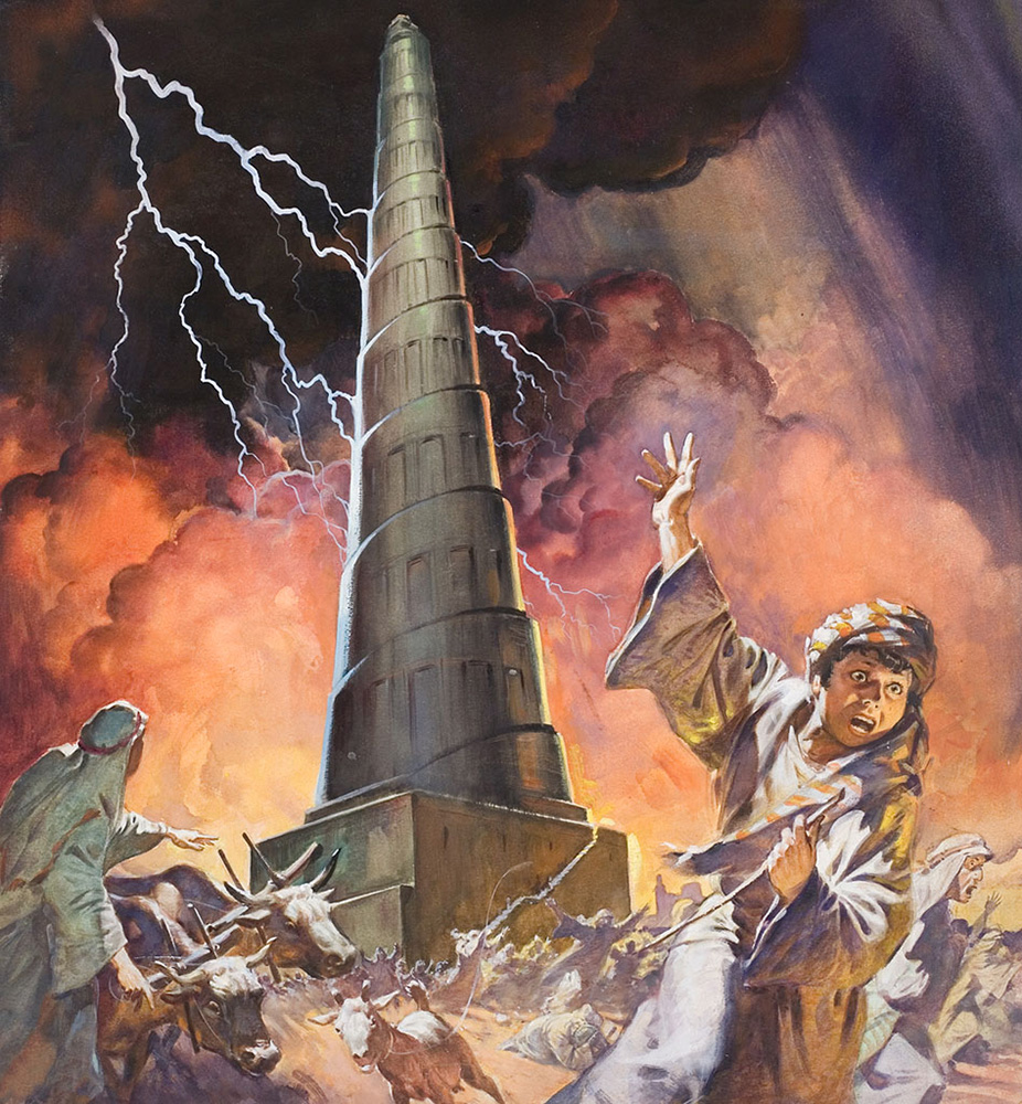 The Tower of Babel (Original) (Signed) art by James E McConnell Art at The Illustration Art Gallery
