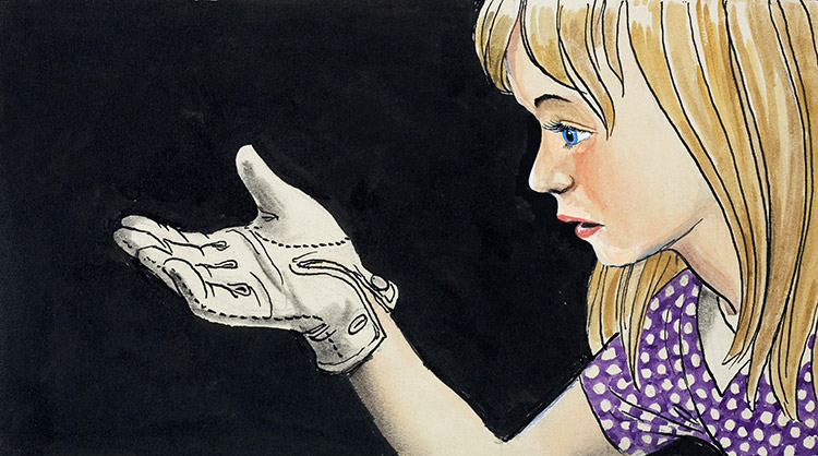 White Kid Glove: Alice in Wonderland 11 (Original) by Alice in Wonderland (Mendoza) at The Illustration Art Gallery