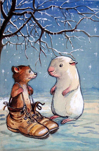 Gulliver Guinea Pig: A Friend in Shoes (Original) art by Philip Mendoza