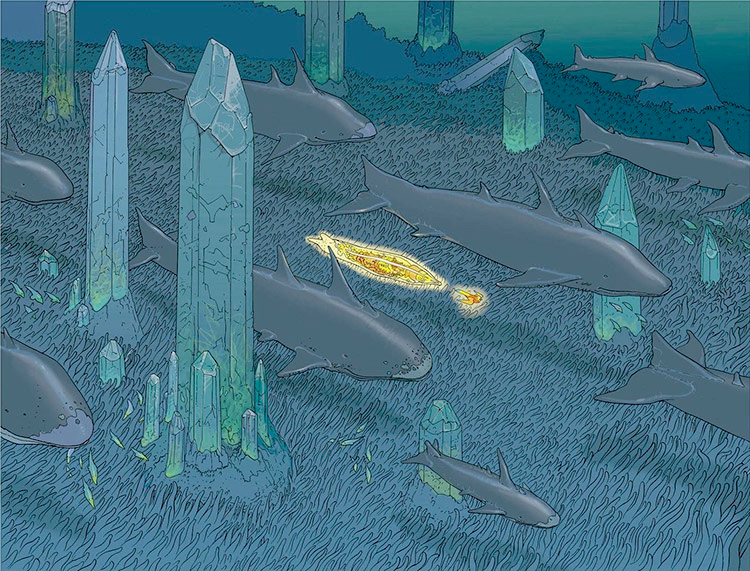 Crystal Sea (Print) by Moebius (Jean Giraud) Art at The Illustration Art Gallery