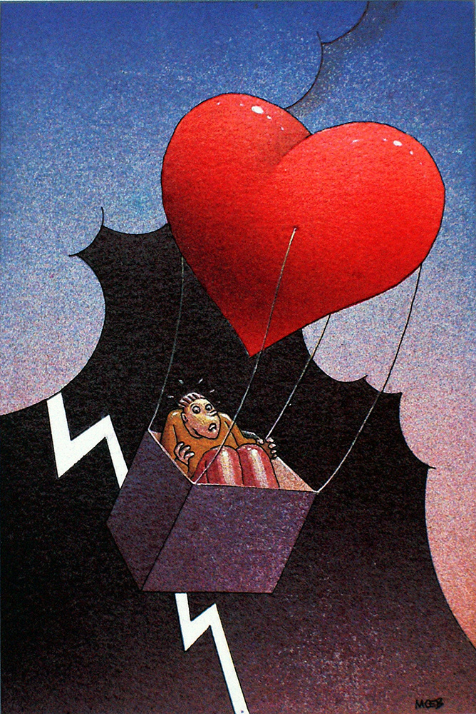 Heart Balloon (Limited Edition Print) art by Moebius (Jean Giraud) Art at The Illustration Art Gallery