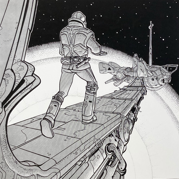 Space Walk - Arrival of The Empress (Limited Edition Print) (Signed) by Moebius (Jean Giraud) Art at The Illustration Art Gallery