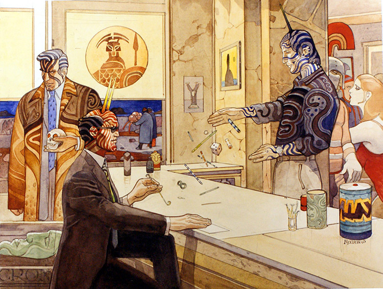 Zeus, Poseidon et Hades (Limited Edition Print) by Moebius (Jean Giraud) Art at The Illustration Art Gallery