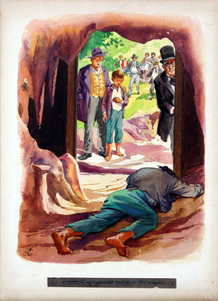 Tom Sawyer Makes A Shocking Find In The Mine (Original) (Signed) art by Will Nickless Art at The Illustration Art Gallery