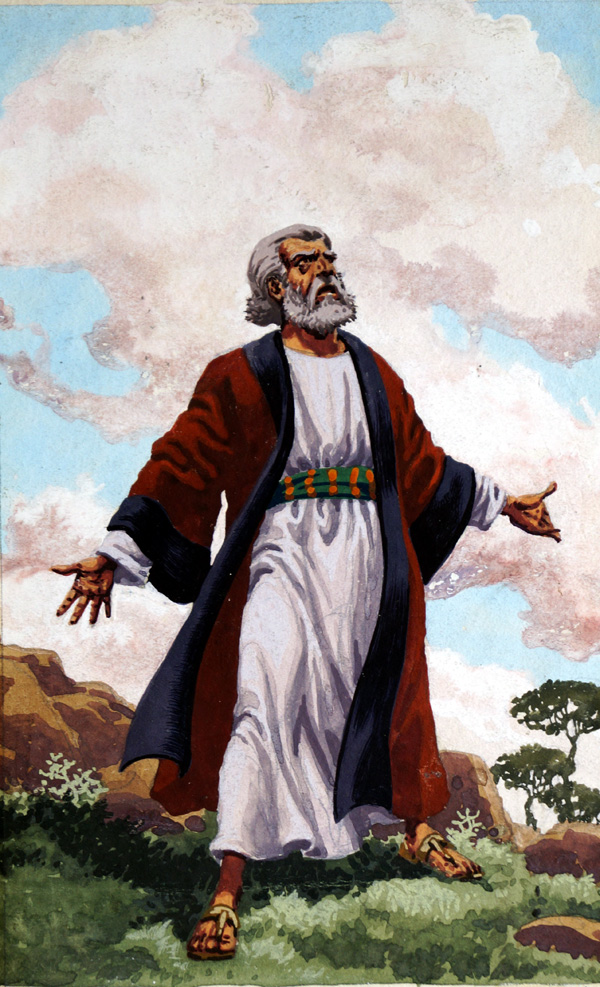 Abraham Before God (Original) by Bible Stories (Pat Nicolle) at The Illustration Art Gallery