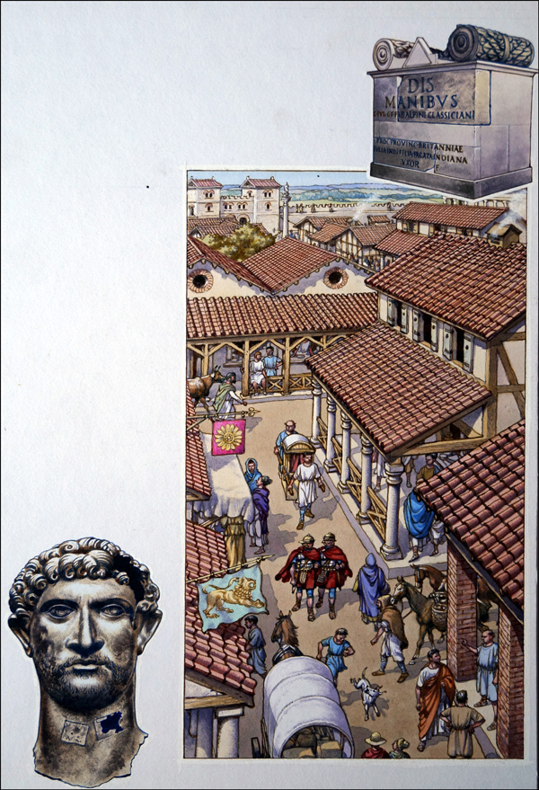 Everyday Life in Roman London (Original) by British History (Pat Nicolle) at The Illustration Art Gallery