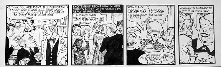 Mr Midge's Bodyguard daily strip 33 (Original) by Ronald Niebour at The Illustration Art Gallery