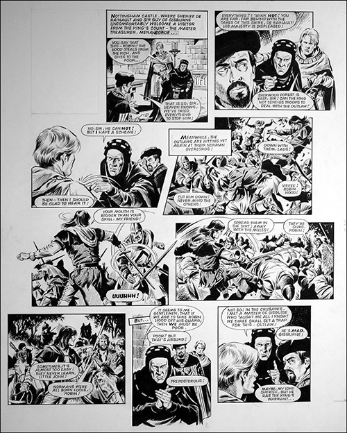 Robin of Sherwood: I Have a Scheme (TWO pages) (Originals) by Robin of Sherwood (Mike Noble) at The Illustration Art Gallery