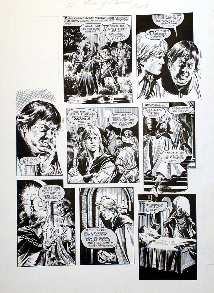 Robin of Sherwood art from Look In #26 page 20 (Original) art by Robin of Sherwood (Mike Noble) Art at The Illustration Art Gallery